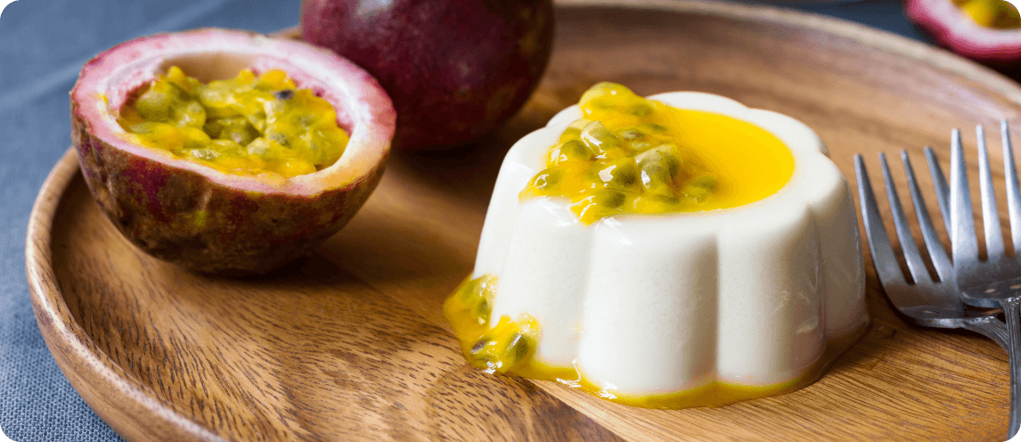 Panna cotta passion fruit
