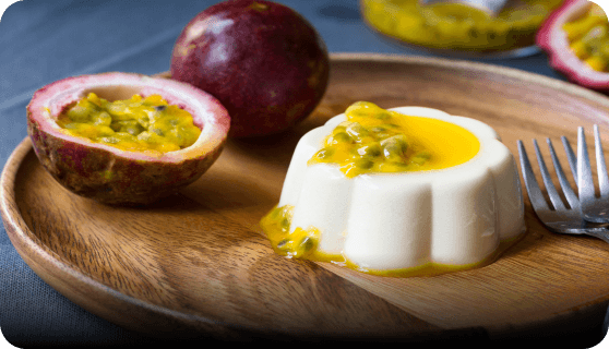 Panna cotta passion fruit